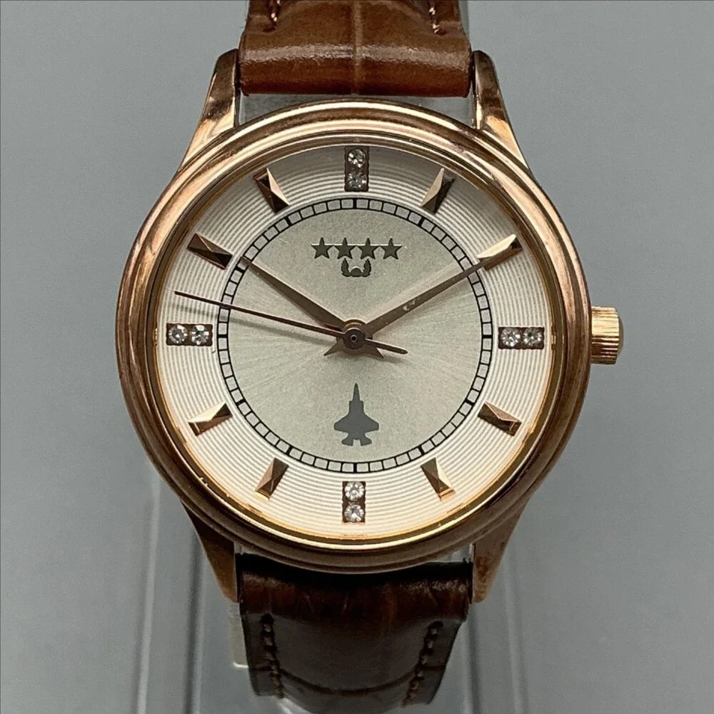ROK Air Force Womens Watch 28mm Champagne Dial Chief Of Staff New Battery